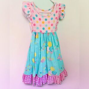 ELEANOR ROSE Happy Birthday 🎉 Dress w/polka dots & ballons! *Rare find* Size 5-6
